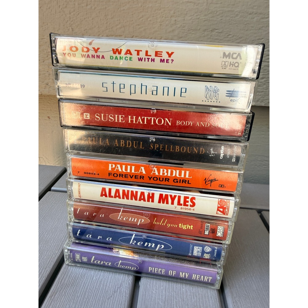 Vintage 90s Female Pop R&B Cassette Tape Lot Paula Abdul Jody Watley Tara Kemp